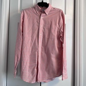 LL Bean Orange Plaid Button down